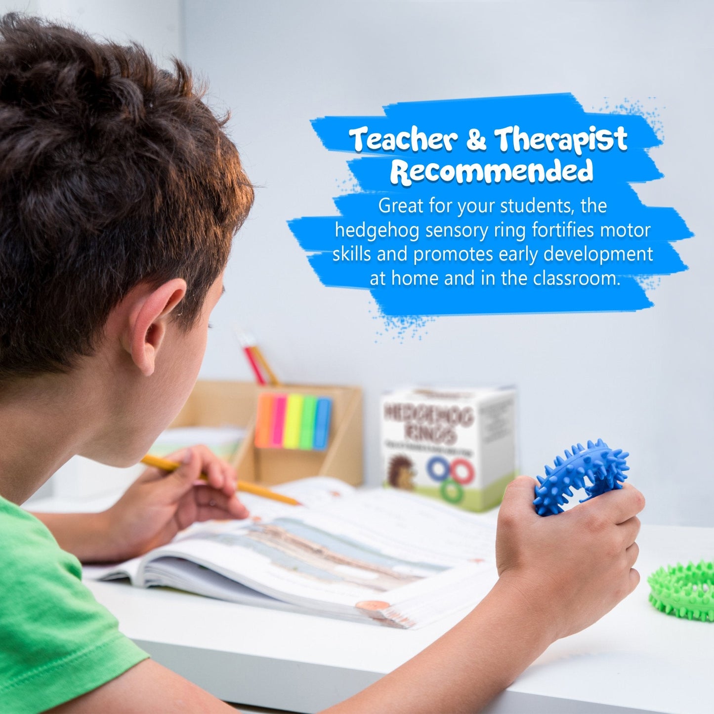 Pick A Toy Hedgehog Rings – Quiet 3-Pack Sensory Fidget Bracelets for School