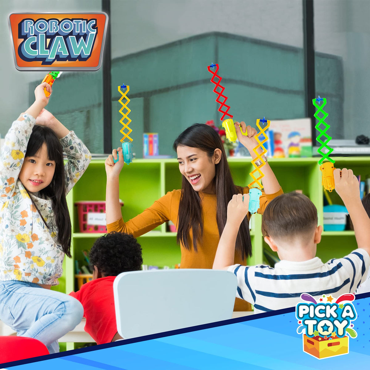 PICK A TOY Robotic Claw Toy 3-Pack – Fun Grabber Toys for Kids 3+