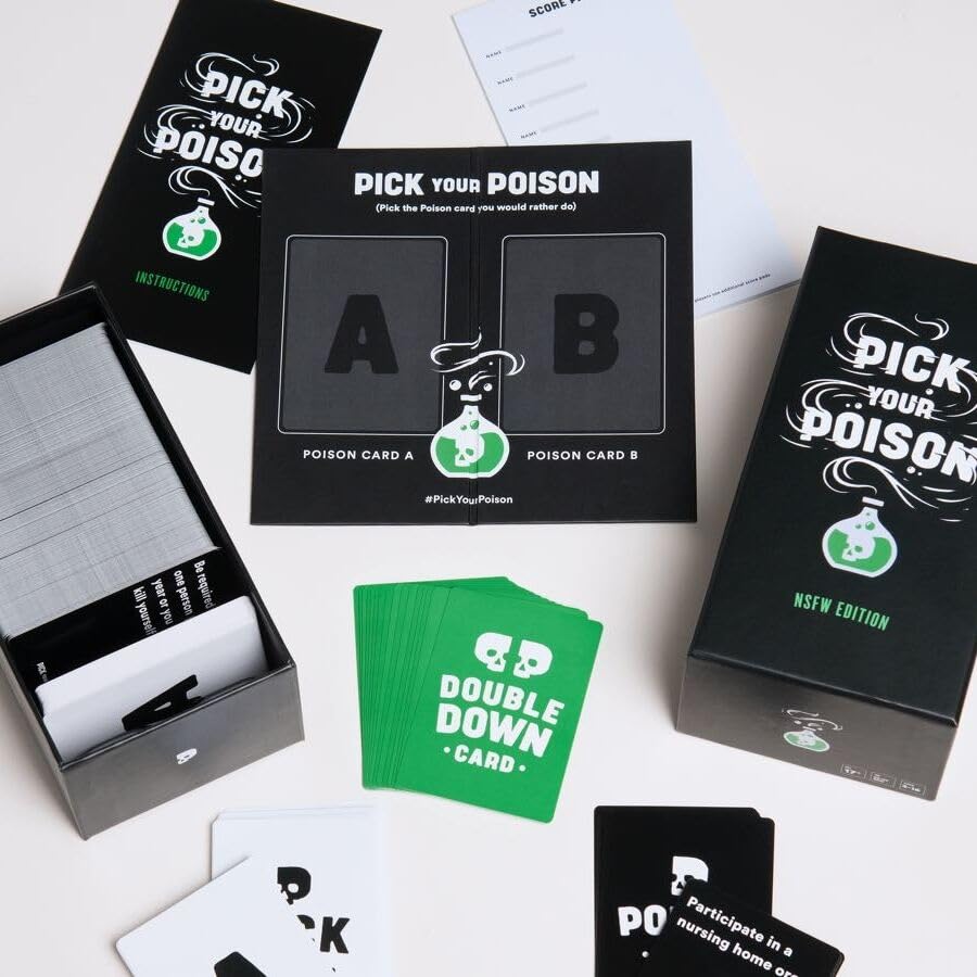 Pick Your Poison After Dark + Expansion Set — Adult Party Card Game for White Elephant & Gift Nights