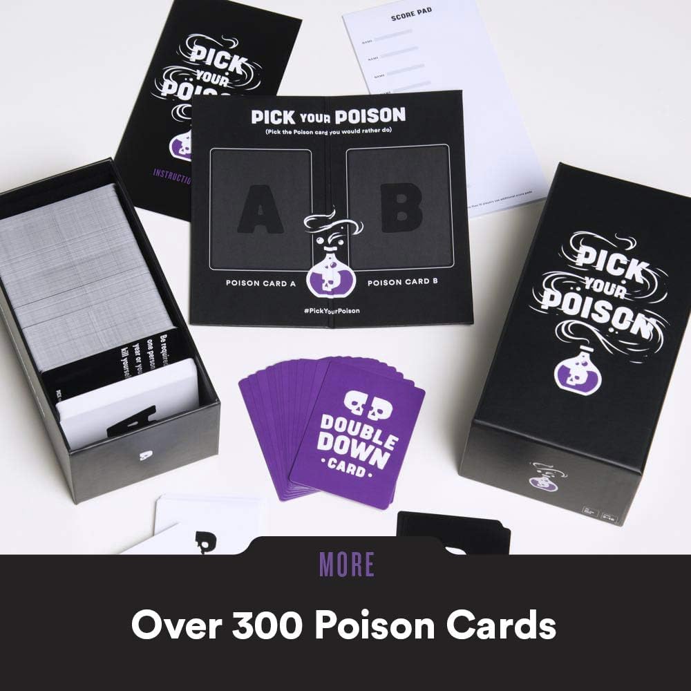 Pick Your Poison Party Game – What Would You Rather Do? Family Card Game for White Elephant & Stocking Stuffers