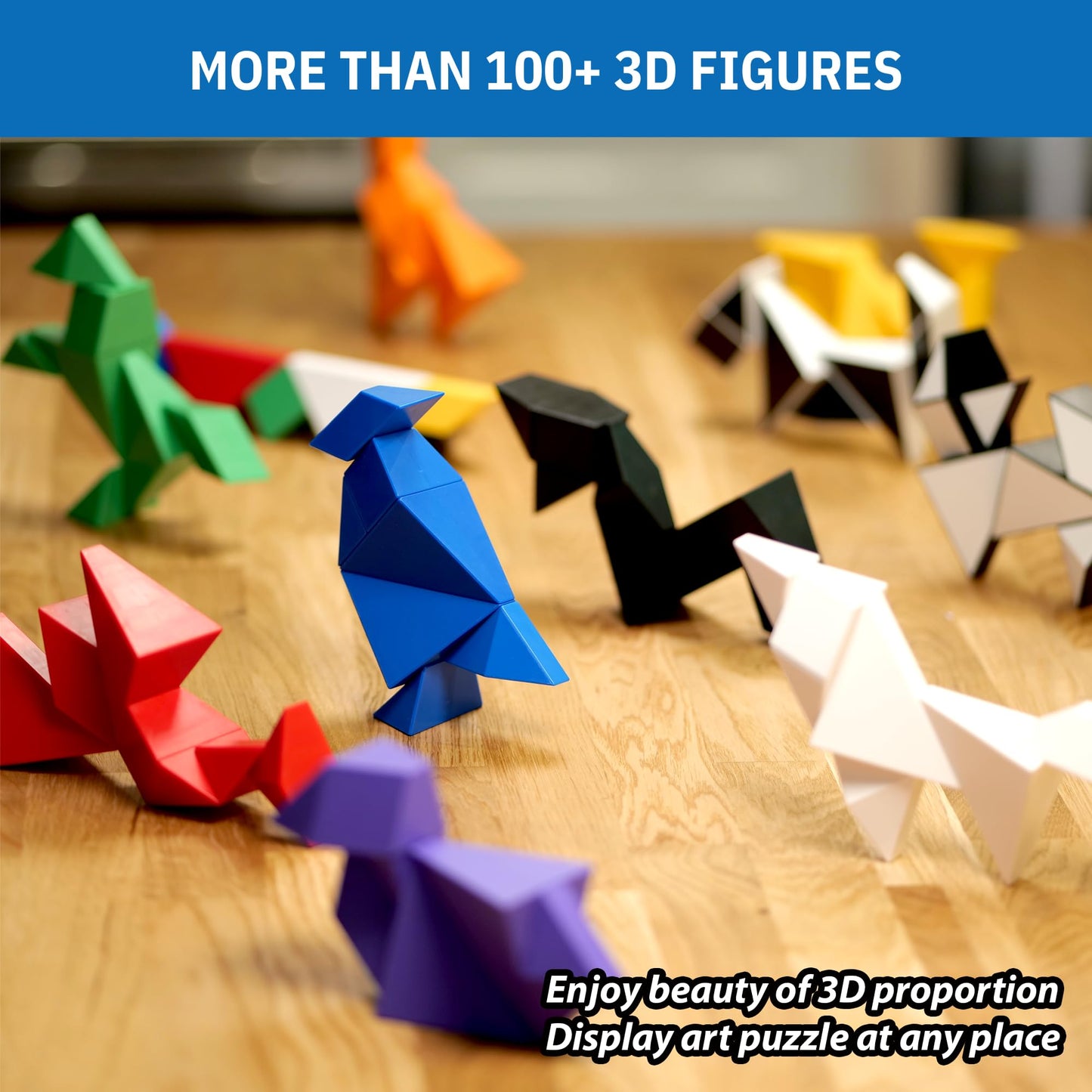 Pickagram Tangram 3D Magnetic Puzzle – STEM Certified Fidget Toy for All Ages