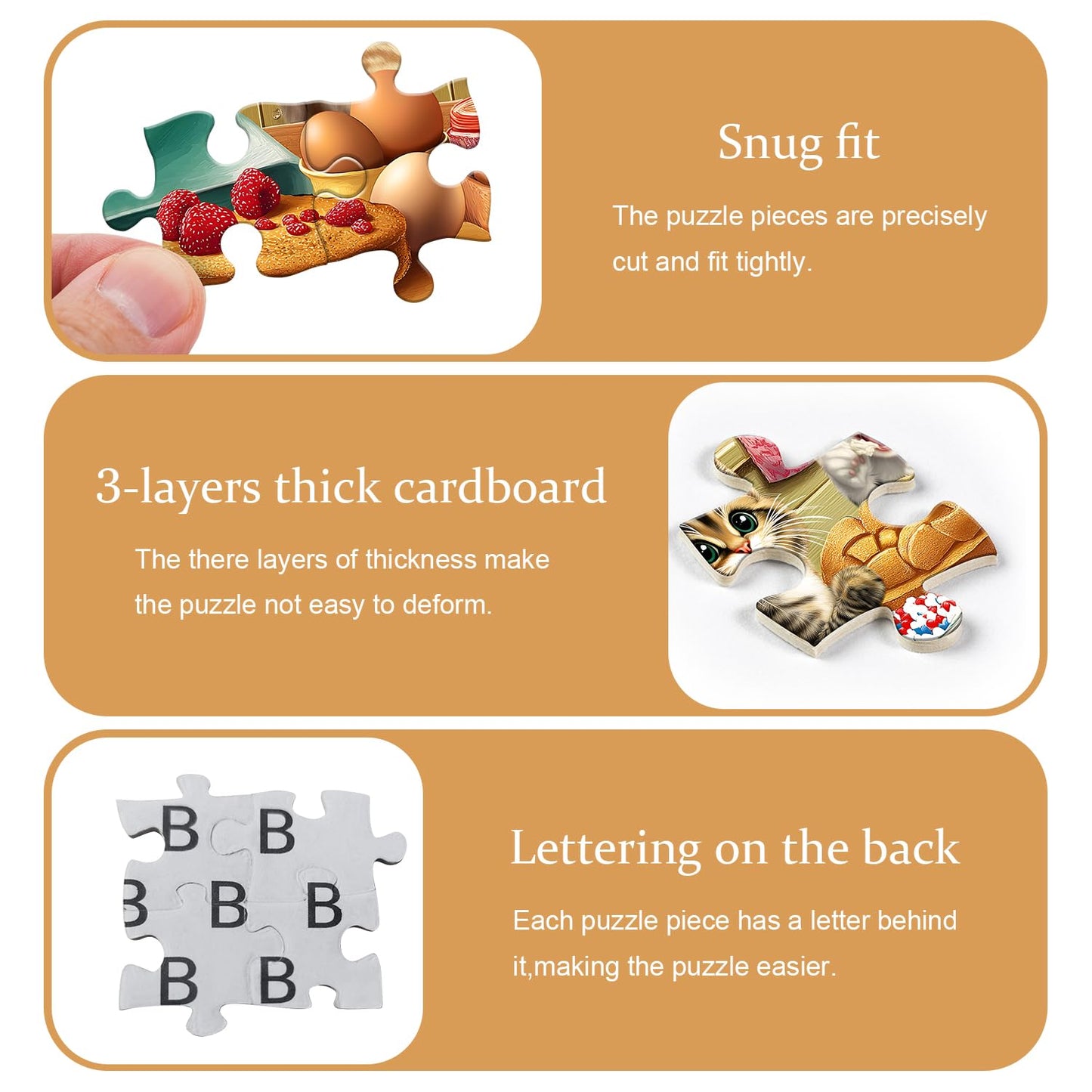 PICKFORU Cat Puzzles for Adults - 1000 Pieces, Kittens Baking Scene, Kitchen Cat Jigsaw Puzzle