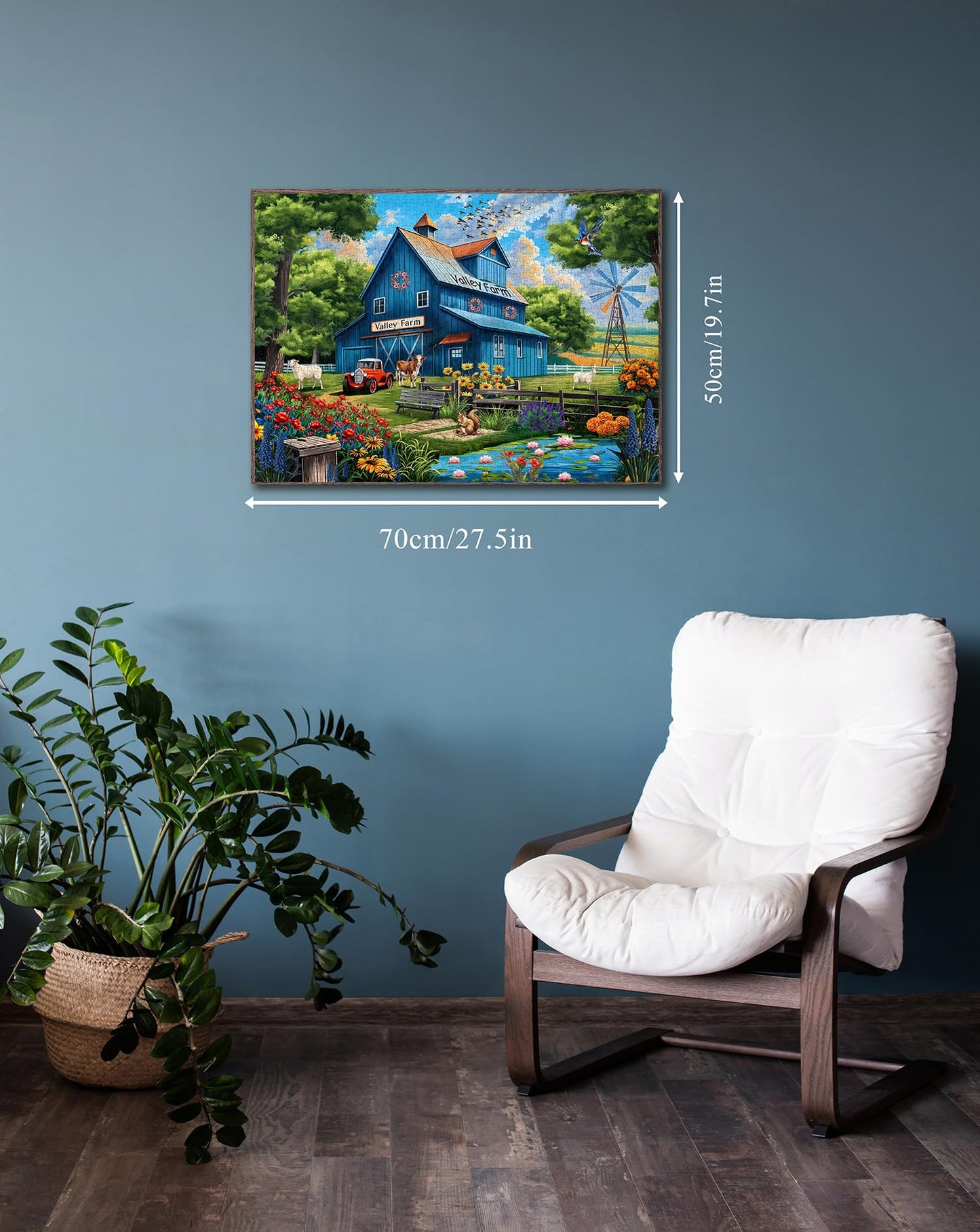 PICKFORU Farm Puzzles for Adults – 1000 Pieces Country Life Landscape
