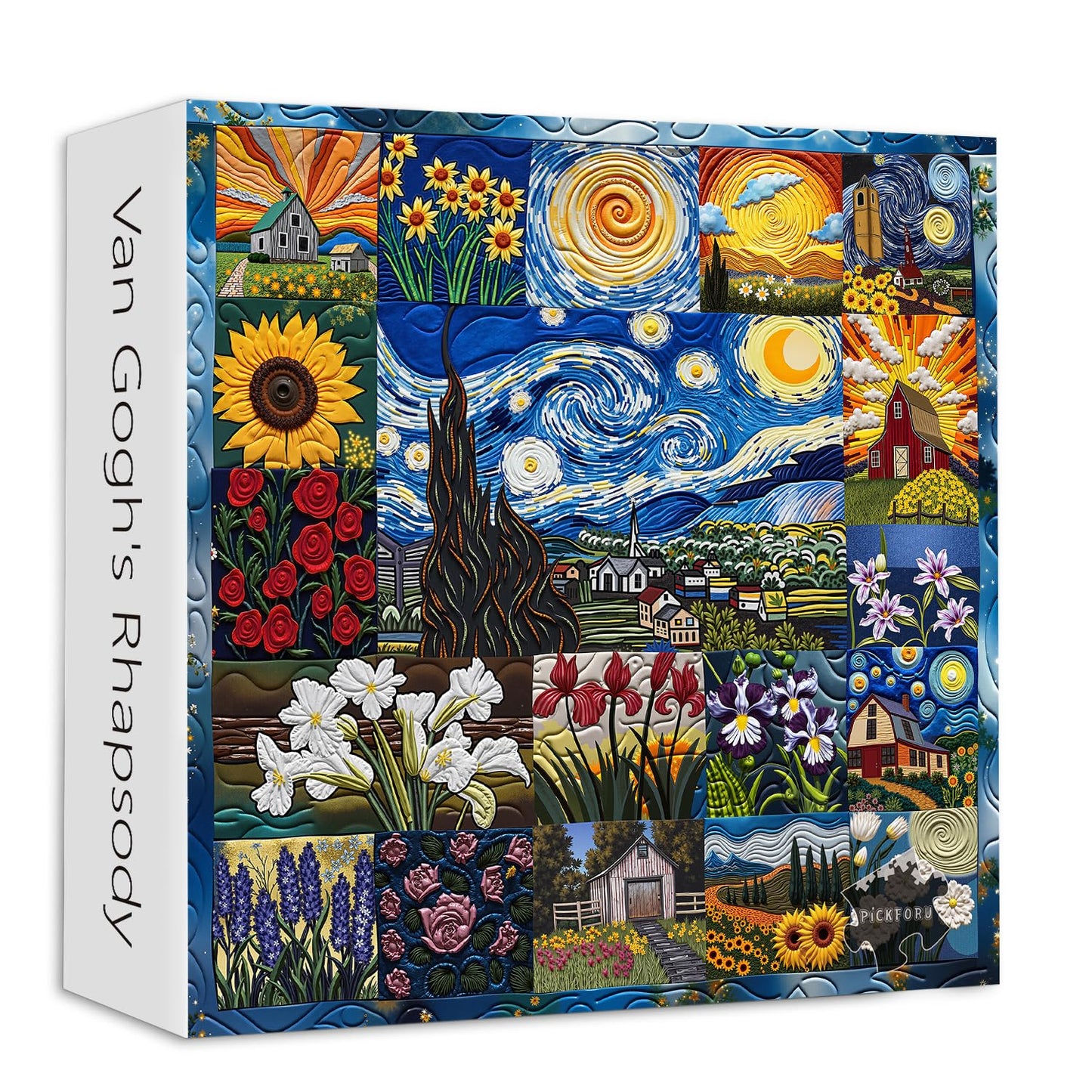PICKFORU Van Gogh's Rhapsody 1000-Piece Puzzle — Starry Night Flower Art for Adults | Home Decor