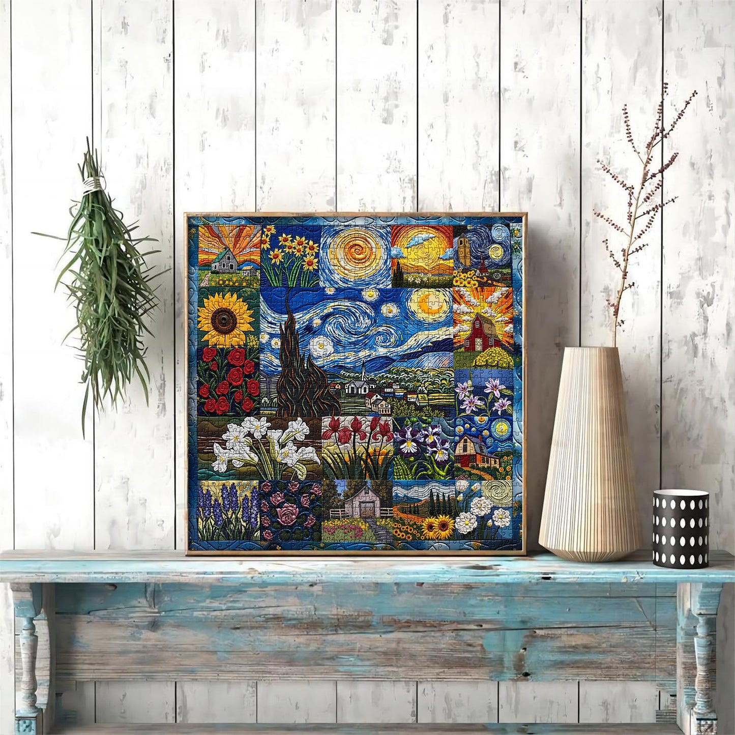PICKFORU Van Gogh's Rhapsody 1000-Piece Puzzle — Starry Night Flower Art for Adults | Home Decor