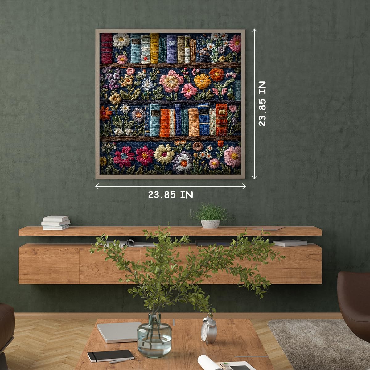 PICKFORU Wildflower Pages 1000-Piece Jigsaw Puzzle — Floral Embroidery-Inspired Vintage Books