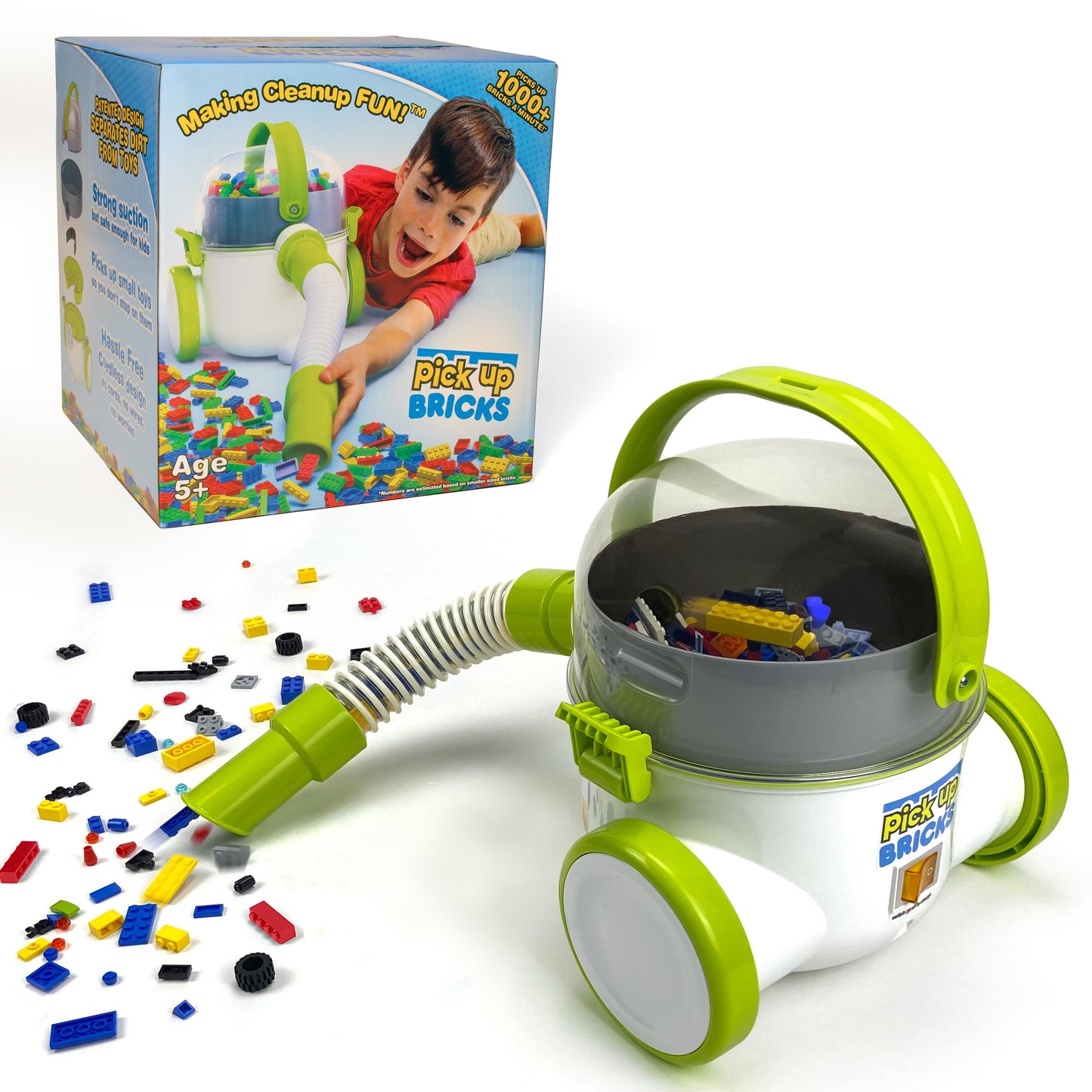 Pick Up Bricks Toy Cleanup Vacuum for Kids – LEGO, LOL Dolls & More (Ages 4–9)