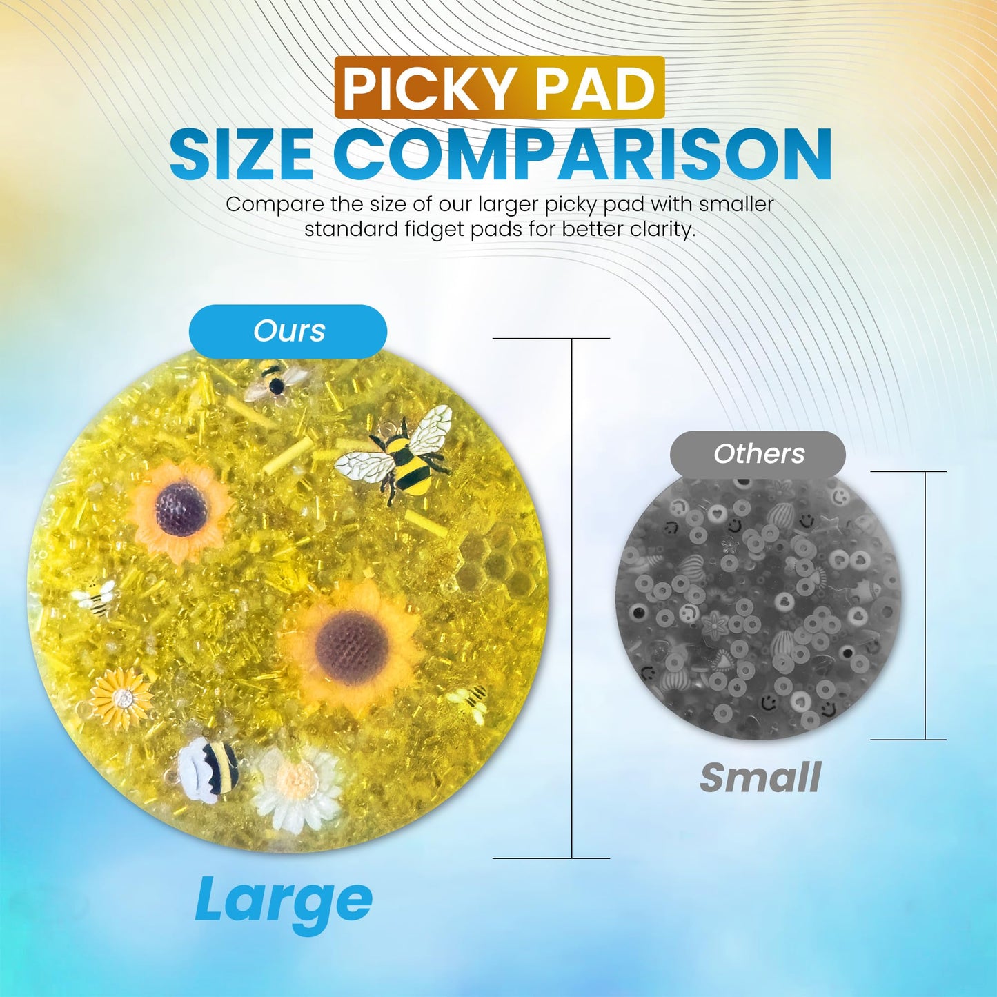 2 Pack Picky Pad – Skin-Picking Fidget Toy for Anxiety, ADHD, and Trichotillomania