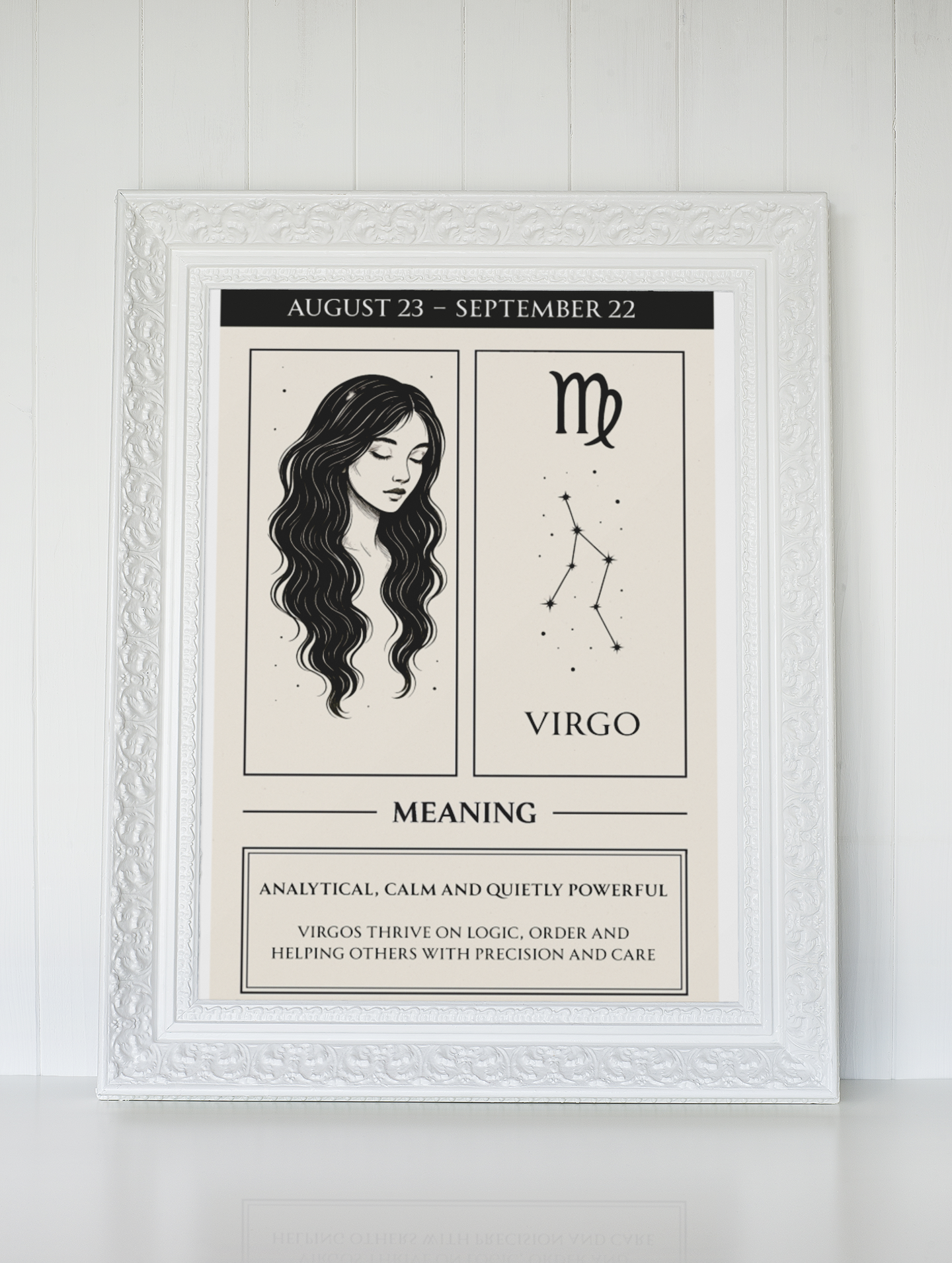 Virgo Zodiac Poster – Meaningful Art Print with Zodiac Imagery – Perfect Gift for Astrology Lovers (Physical Print)