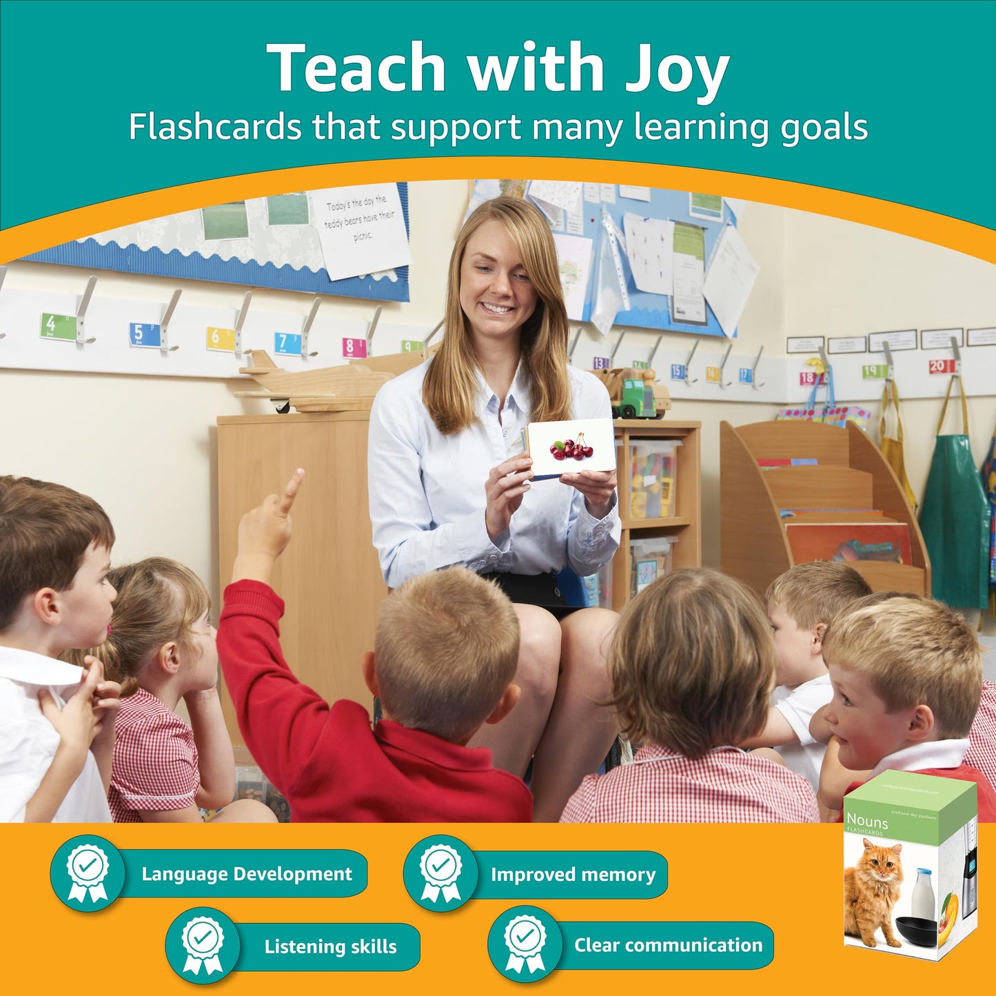 Picture My Picture Nouns Flash Card Set – 200 Real-Photo Cards for Vocabulary, Speech Therapy & ABA