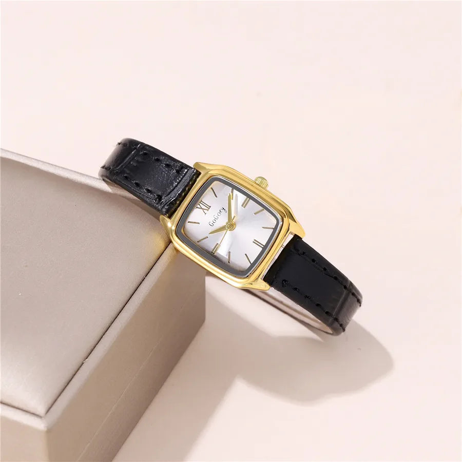 Basic Modern Style Classic Style Square Buckle Quartz Women's Watches