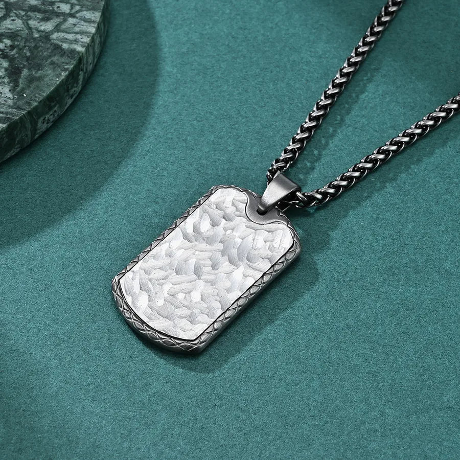 Basic Modern Style Classic Style Geometric Titanium Steel Tassel Plating Mesh Men's Pendant Necklace