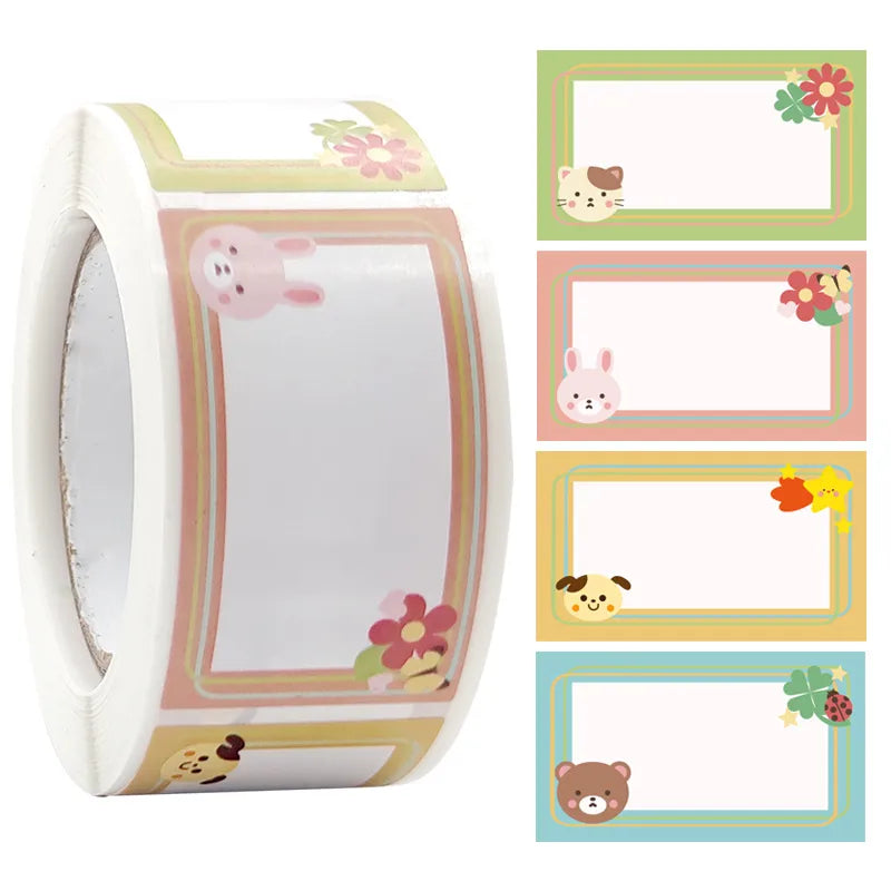 portrait animal cartoon school copper plate sticker cute adhesive tape