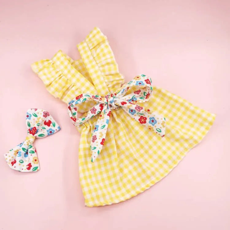 sweet polyester bow knot pet clothing
