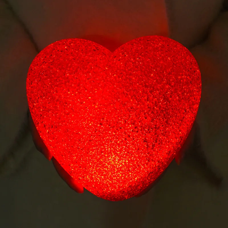 Hand-held love lamp chorus props red heart-shaped rice nightlight stage performance props wholesale