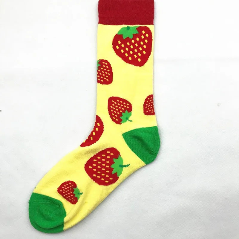 unisex casual geometric cotton crew socks a pair