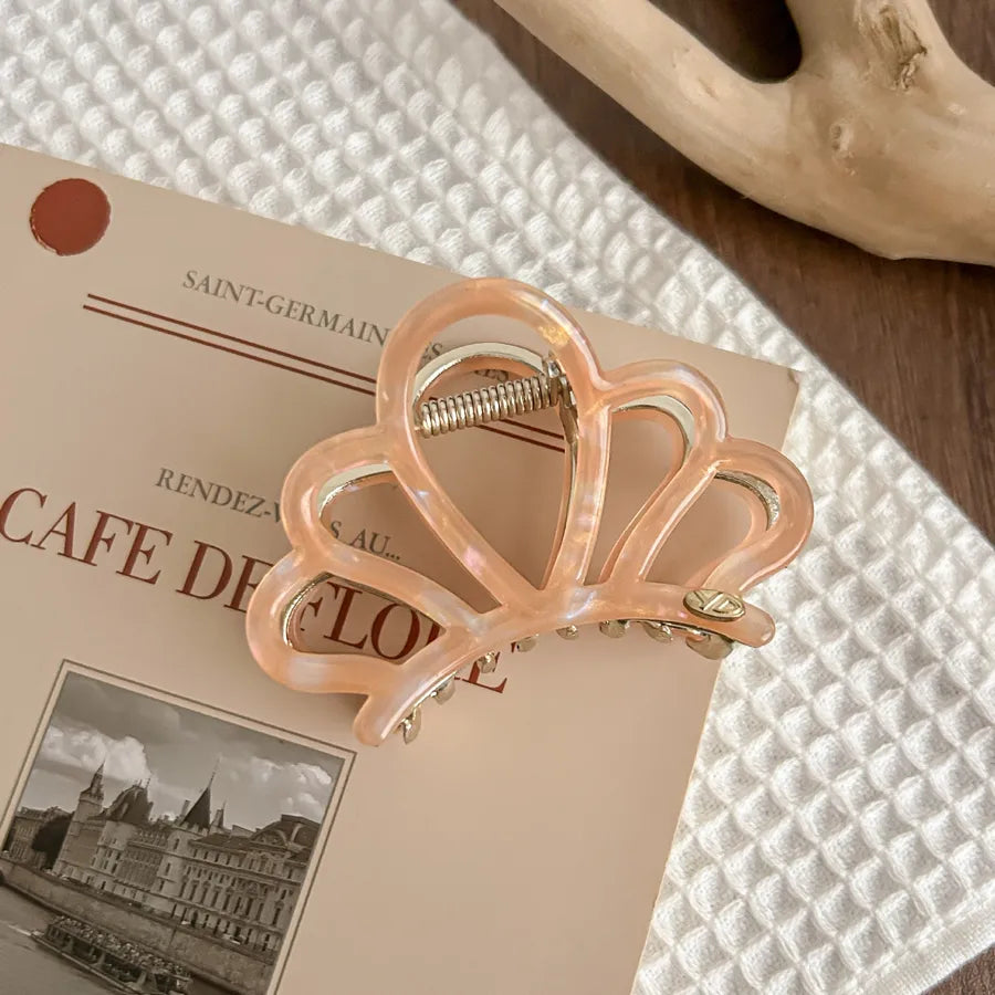 New Metal Crown Hair Clip Simple Versatile Medium Size Alloy Hair Gripper Small Size Top Clip Hair Accessory For Women