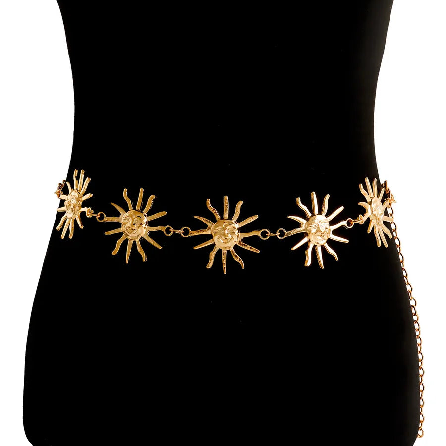 Foreign trade atmosphere metal pendant waist chain women's accessories new fashion hot girl body chain dress belt chain