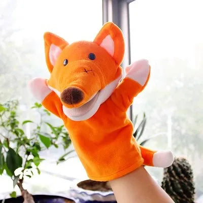 Can open mouth cartoon animal plush hand puppet parent-child toy mouth can move a variety of styles  spot mixed batch