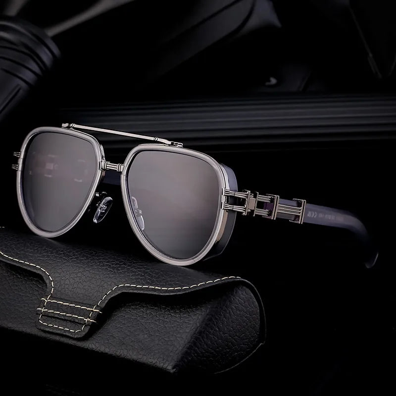 Streetwear Geometric Pc toad glasses Full Frame Men's Sunglasses
