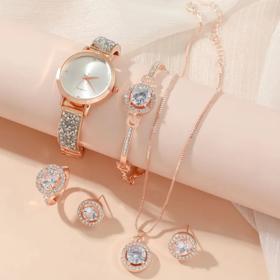Lady Streetwear Round Jewelry Buckle Quartz Women's Watches