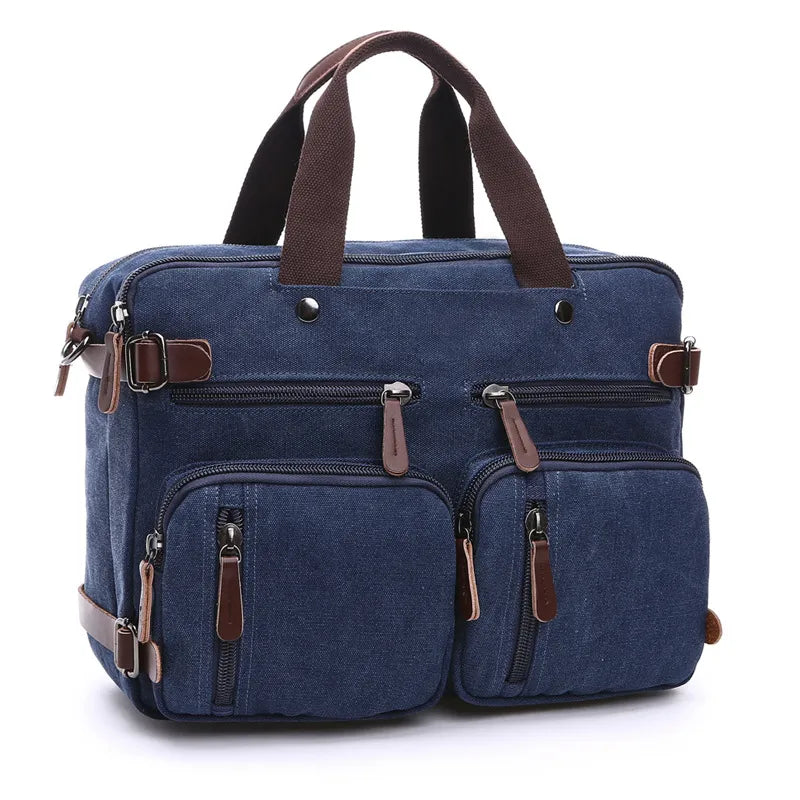 Travel Leisure Canvas Bag Business Large Capacity Briefcase Portable Crossbody Backpack Luggage Bag
