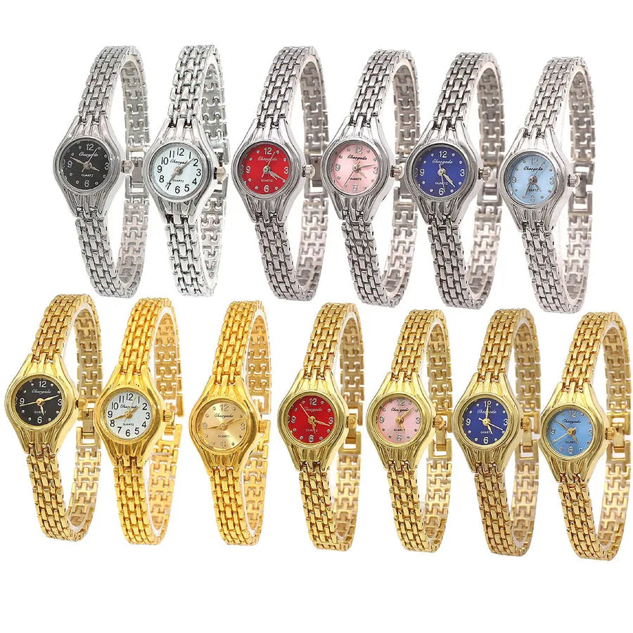 Casual Round Buckle Quartz Watch Women's Watches