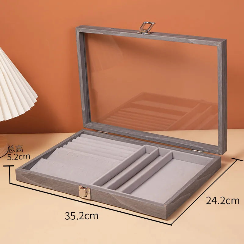 Large Capacity Dustproof Necklace Storage Box Snake Bone Chain Jewelry Display Case Hand Bracelet Earring Organizer Box