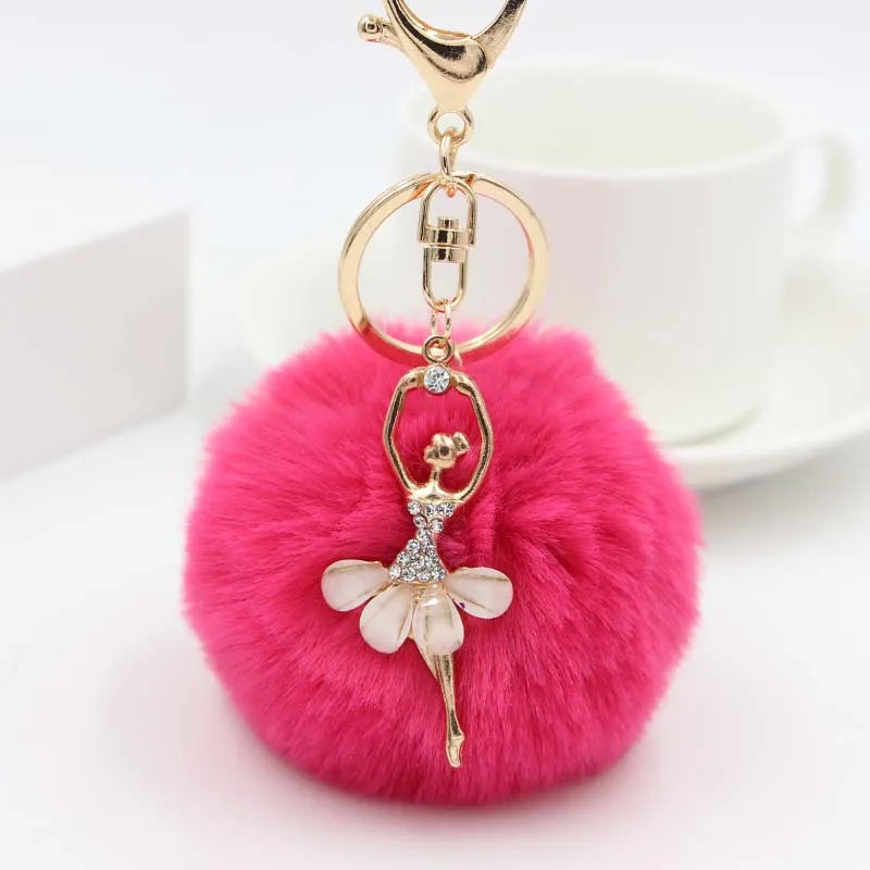 Basic Classic Style Human Plush Women's Bag Pendant Keychain