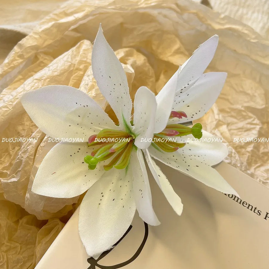 Elegant Pastoral Women's Flower Cloth Hair Clip Hair Claws