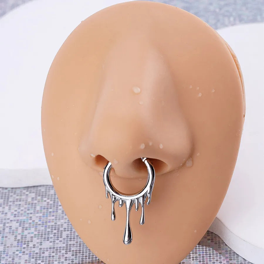 casual streetwear geometric stainless steel nose ring