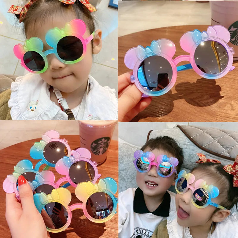 Children's Sunglasses, Cute Princess Fashion Gradient Cartoon Sunglasses for Boys and Girls, Colorful Sun Protection and Trendy Glasses