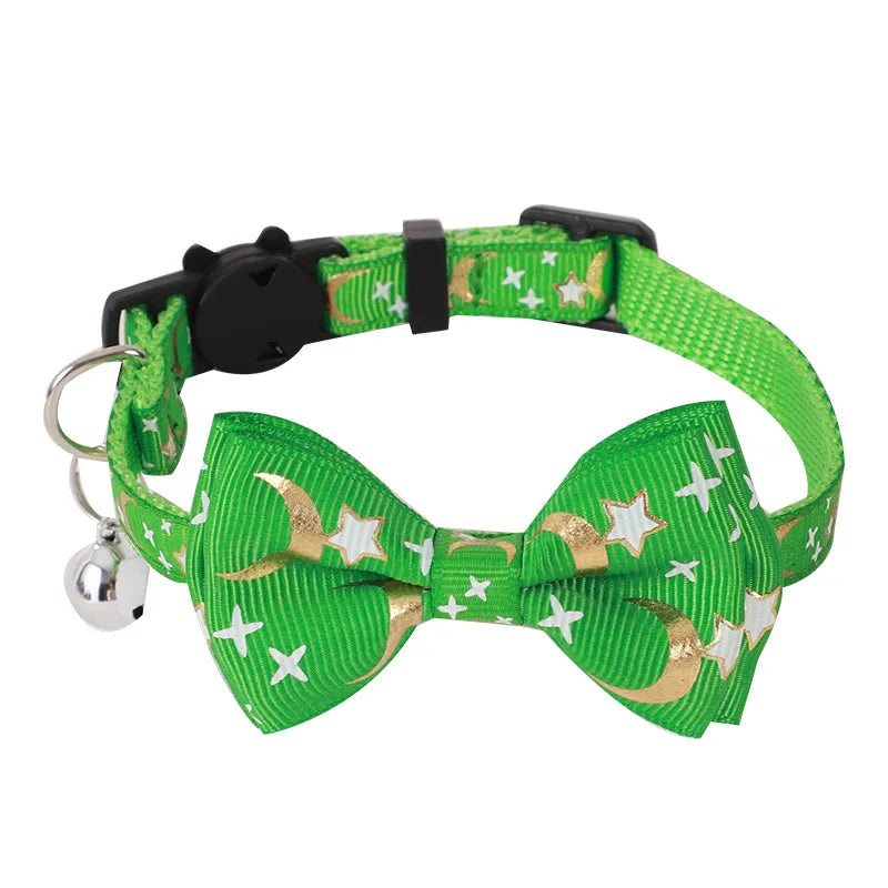 casual classic style polyester bow knot pet collar