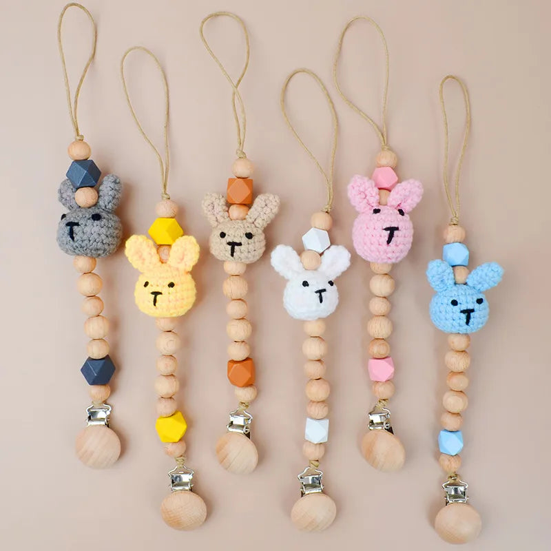 Cute Rabbit Geometric Wood yarn Baby Accessories