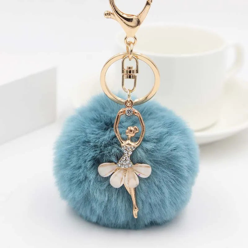 Basic Classic Style Human Plush Women's Bag Pendant Keychain