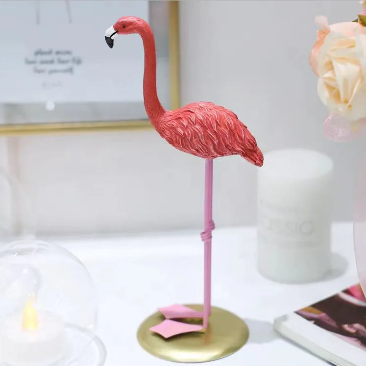 Creative  Flamingo Ornaments Home Living Room Bedroom Girl Room Decoration Props Resin Crafts