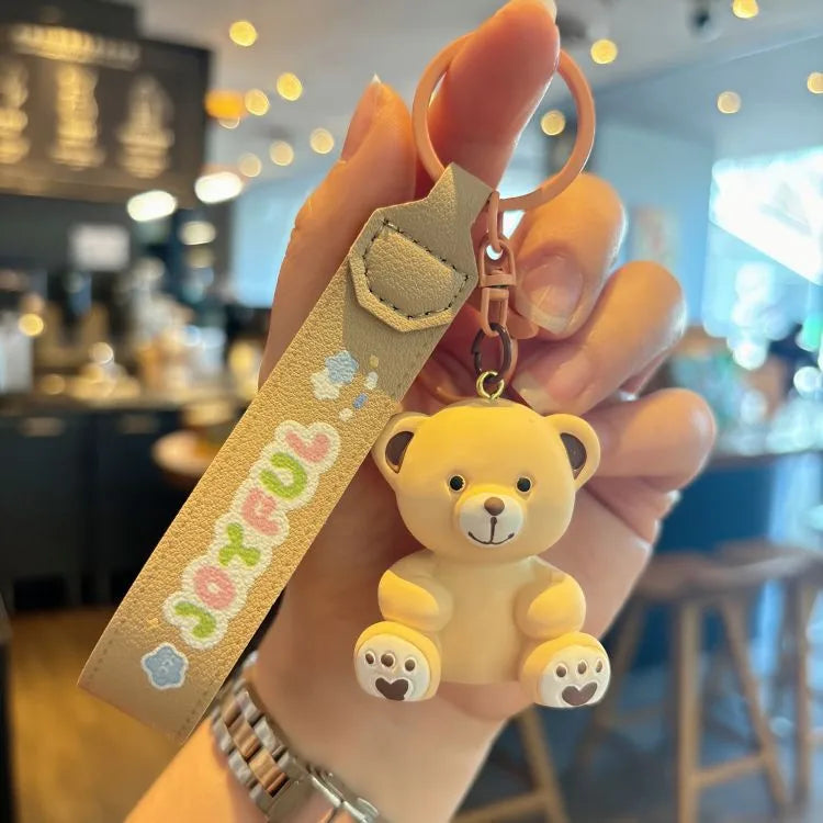 1 Piece Cute Bear Resin Unisex Bag Pendant Keychain