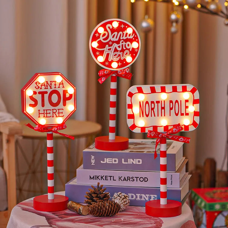 Christmas Cartoon Style Fruit Wood Party Lightings