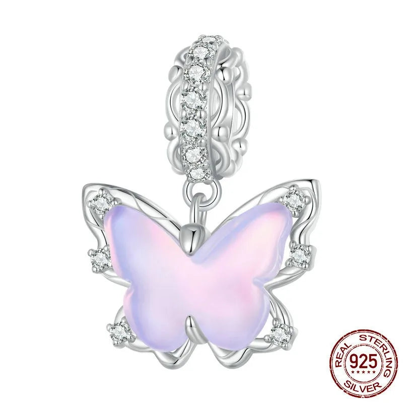 1 Piece 925 Sterling Silver Zircon Solid Color Pendant Jewelry Accessories