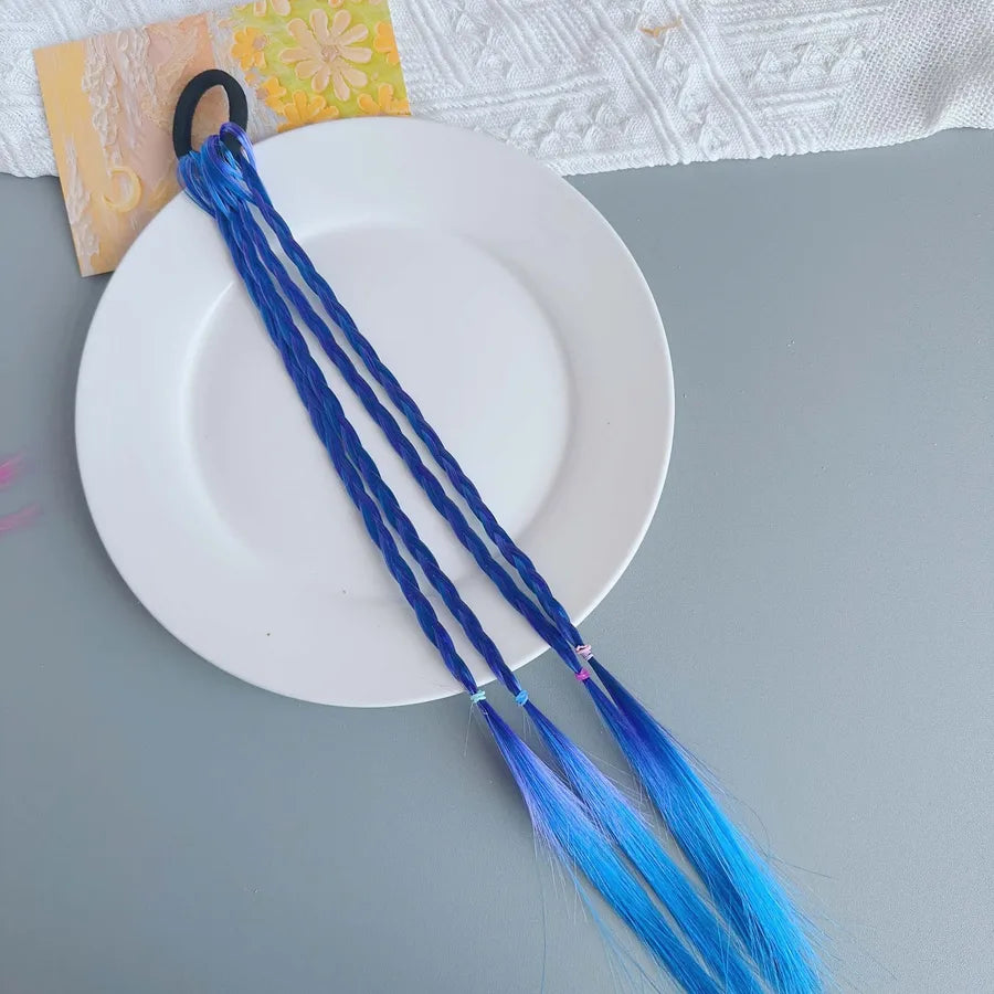 Cute Girl'S Solid Color Artificial Chemical Fiber Hair Tie