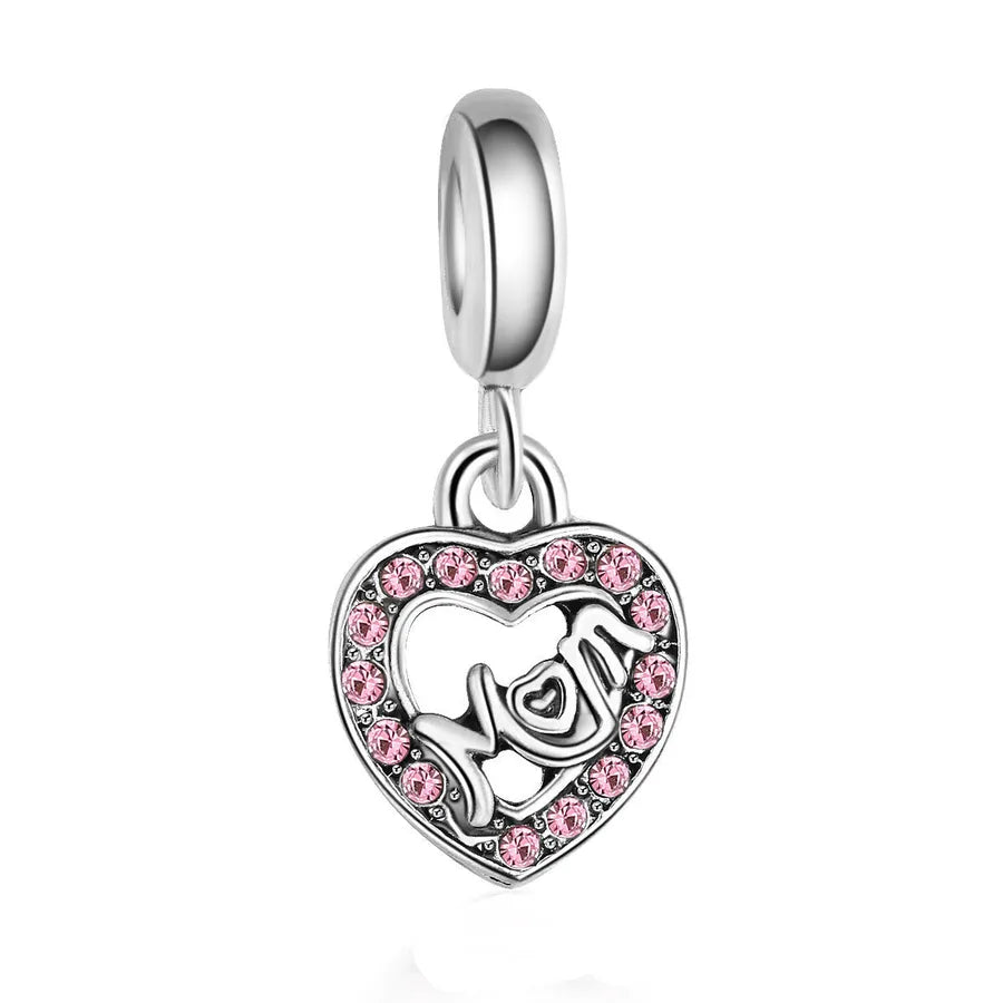 1 Piece Diameter 10mm Alloy Coconut Tree Heart Shape Bow Knot Pendant