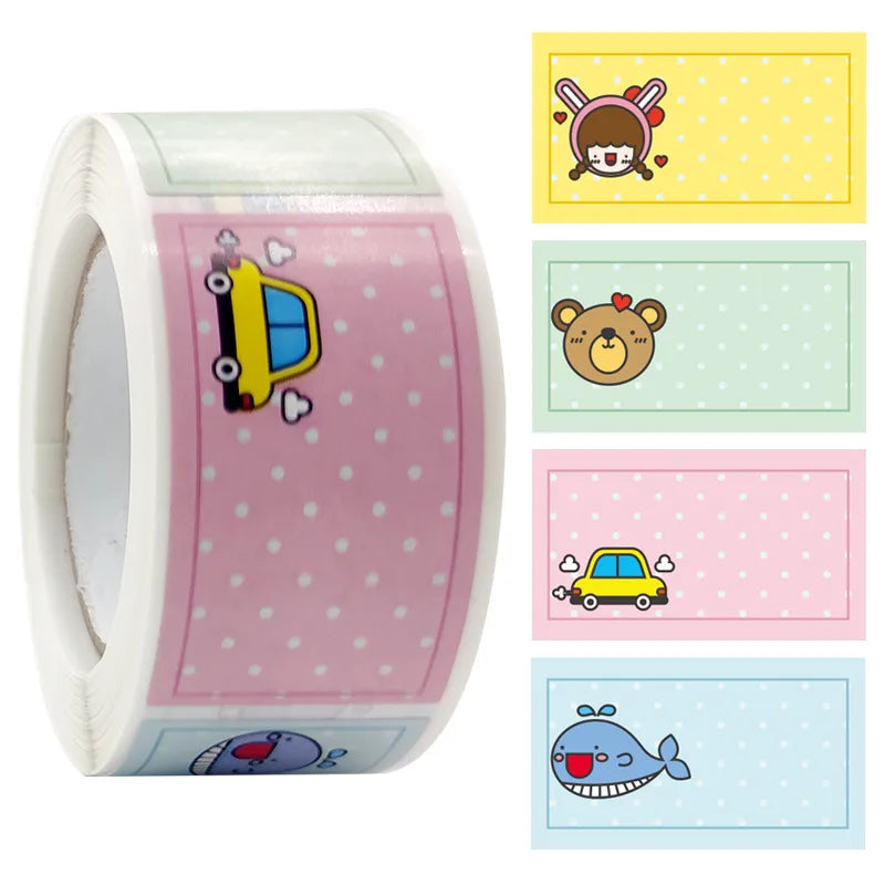 portrait animal cartoon school copper plate sticker cute adhesive tape