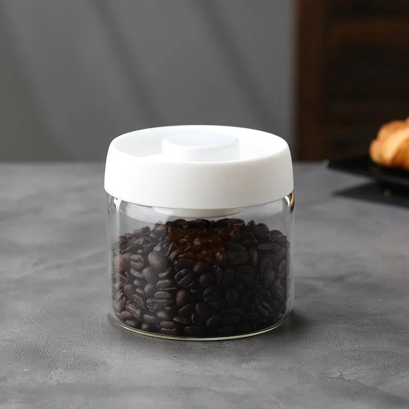 Simple Style Solid Color Glass Storage Container Box