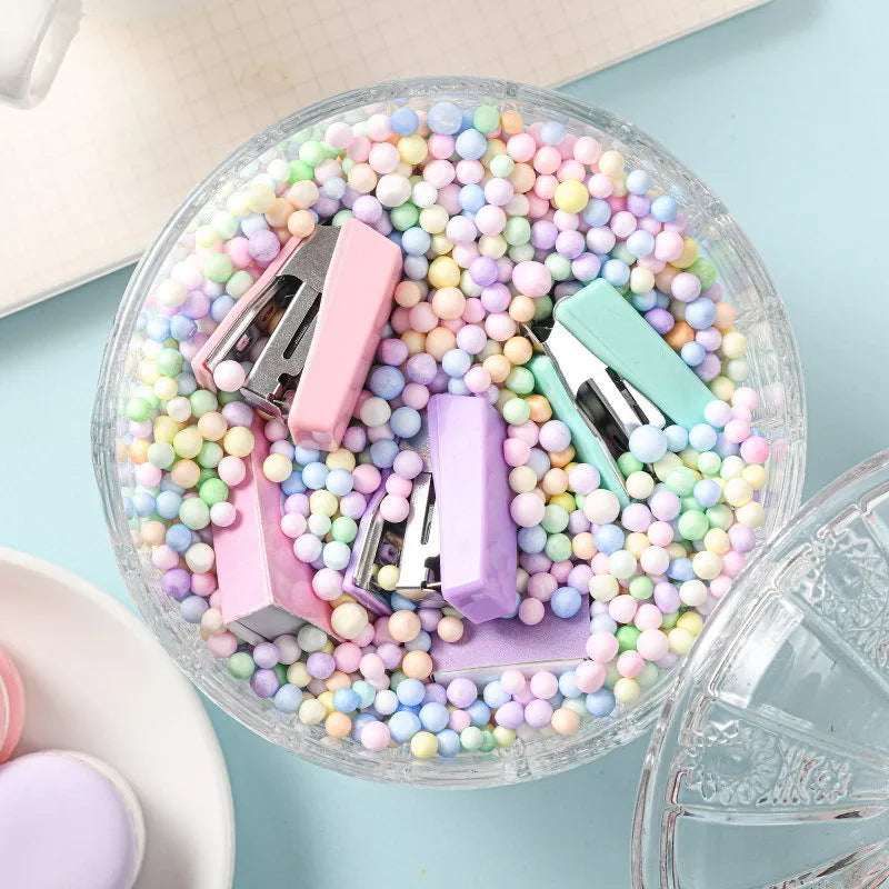 macaron color student stationery set creative drawing pin binding combination