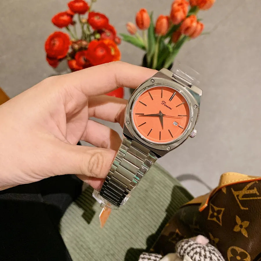 Simple Style Color Block Single Folding Buckle Quartz Watch Women's Watches