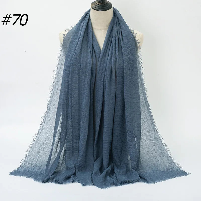 fashion solid color cotton pashmina scarves