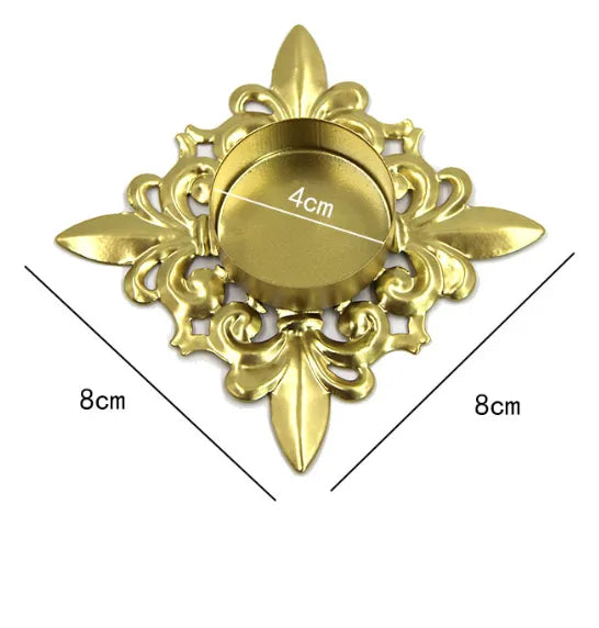 Simple Style Leaves Solid Color Iron candlestick Artificial Decorations