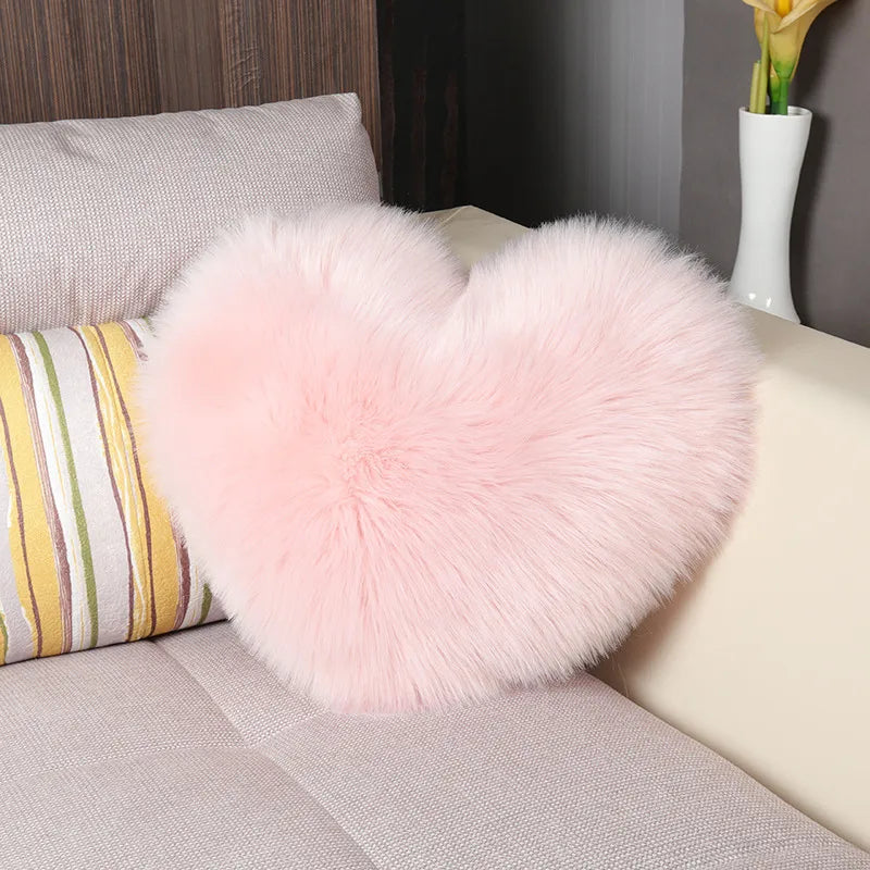 simple style classic style solid color flannel throw pillow