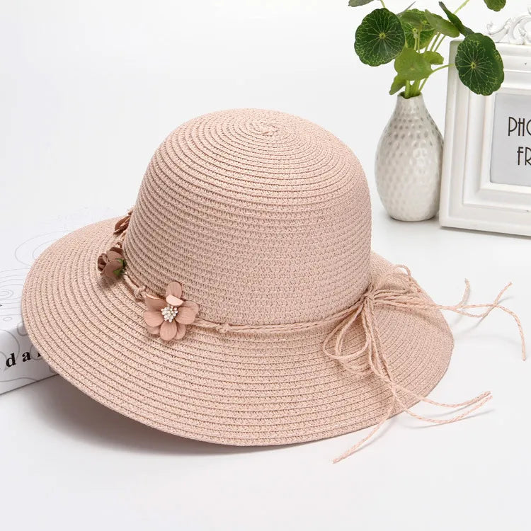 Women's Simple Style Bow Knot Bowknot Flat Eaves Bucket Hat