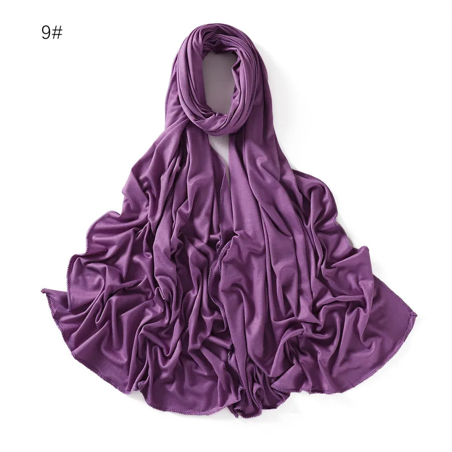 women's basic solid color mercerized cotton modal cotton linen scarves